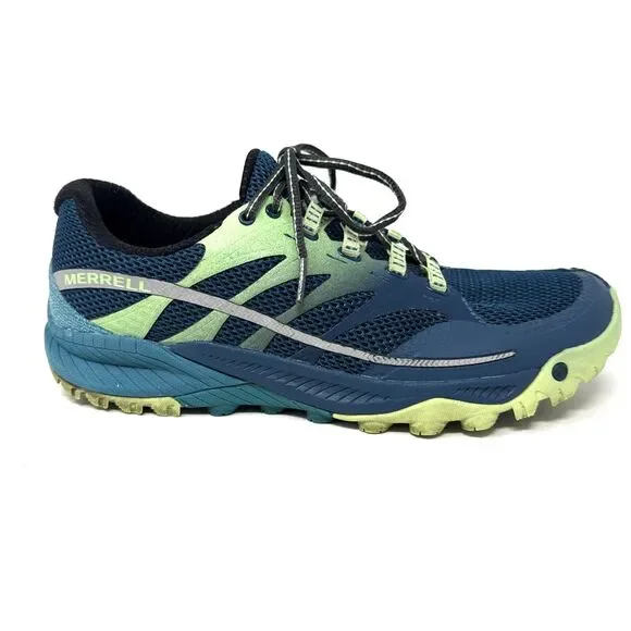 Merrell All Out Charge Trail Running Shoes Womens Sz 9.5 HyperWrap360 Blue Green - Picture 8 of 14